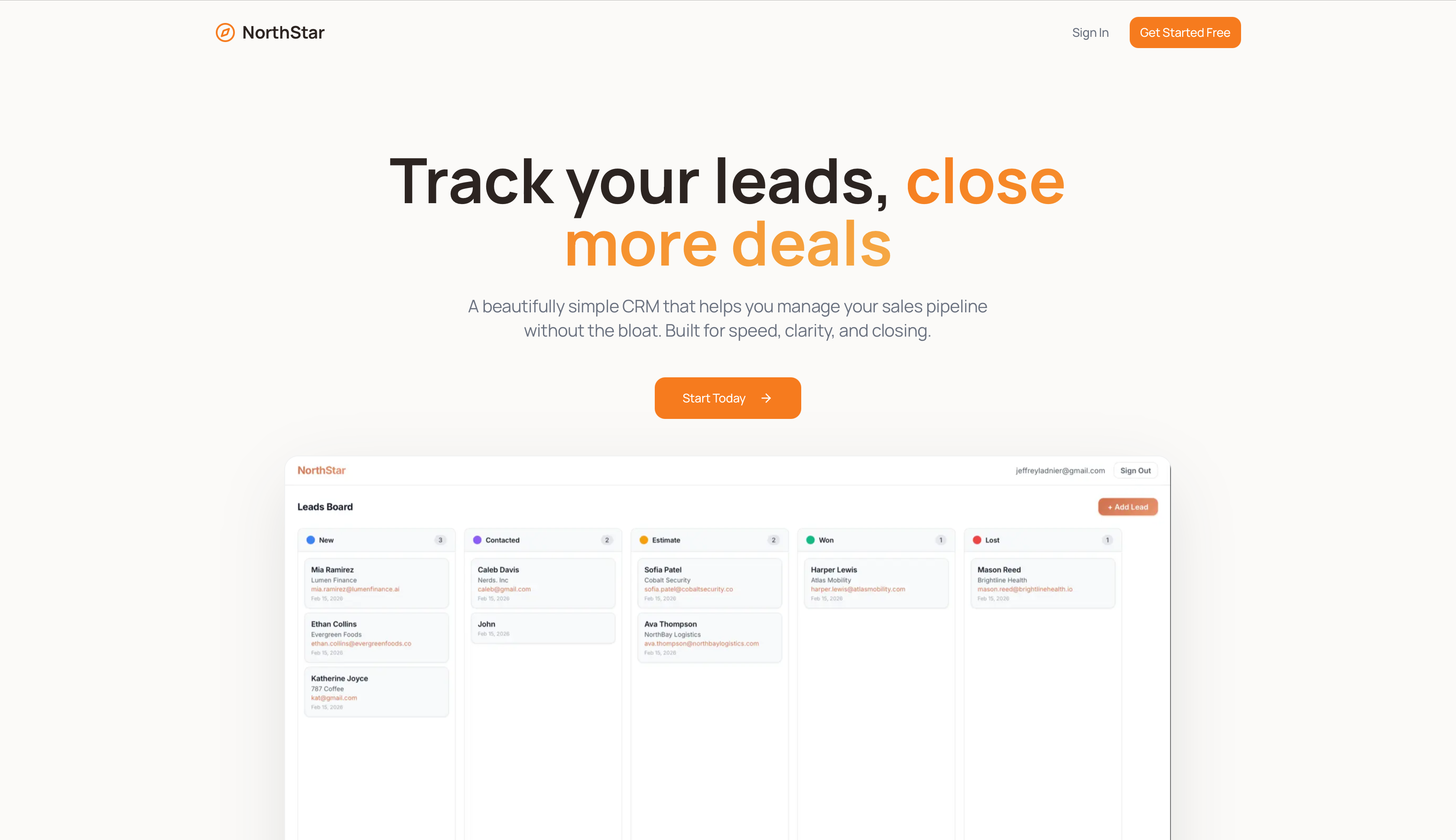 NorthStar CRM screenshot 1
