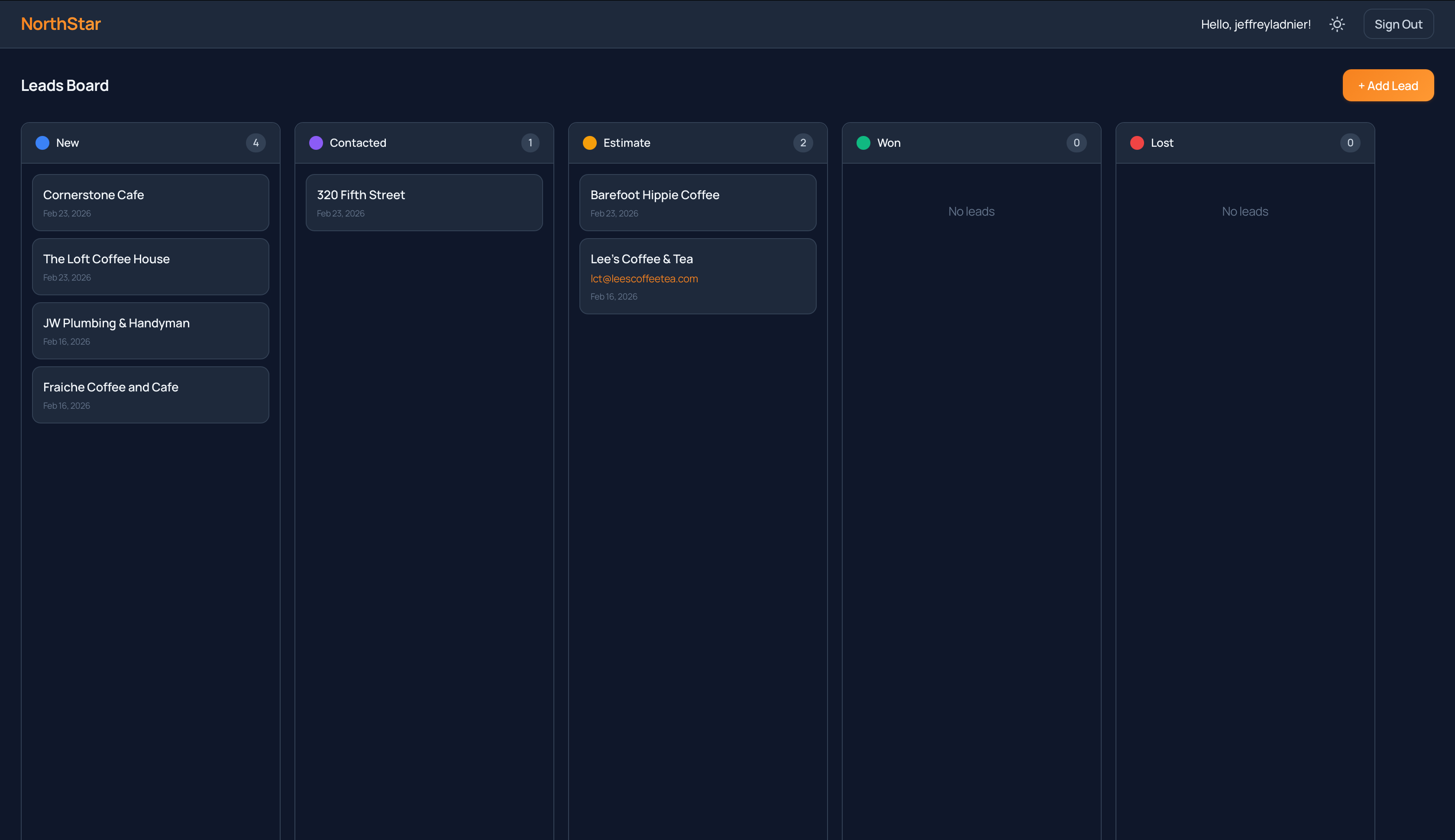 NorthStar CRM screenshot 2
